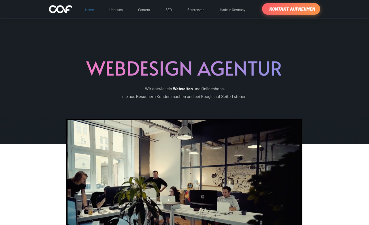 Webdesign Agentur chris and friends
