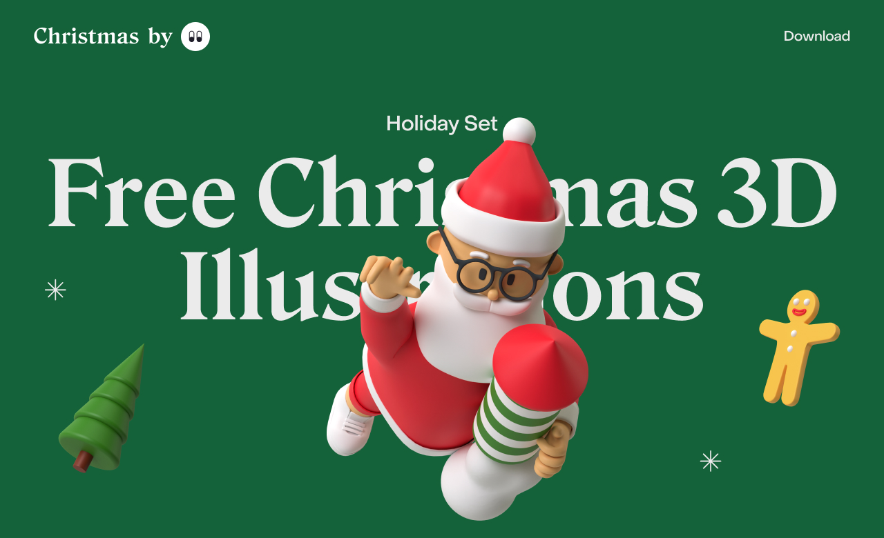 Free Christmas 3d illustration