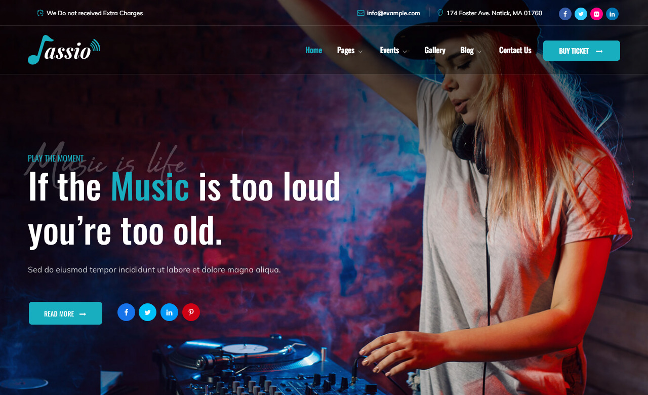 Jassio  Music WordPress Theme