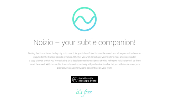Noizio App for Mac OS X