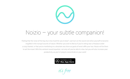 Noizio App for Mac OS X