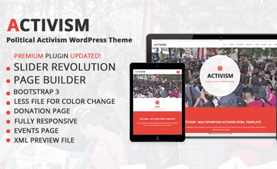 Activism Political Activism WordPress Theme 