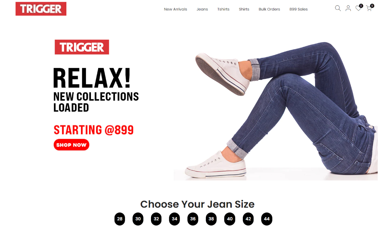 Trigger Jeans,Best CSS, Website Gallery 