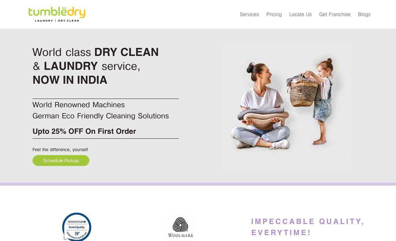 Tumbledry - Best Laundry & Dry Cleaning Services in India