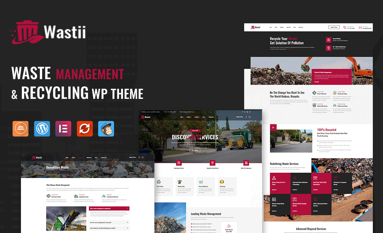 Wastii Waste Management WordPress Theme