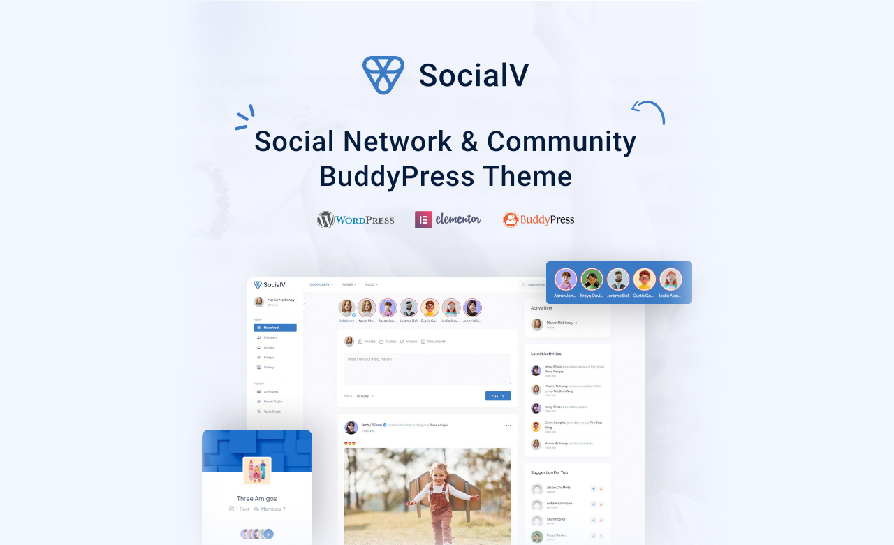 SocialV Social Network and Community BuddyPress Theme