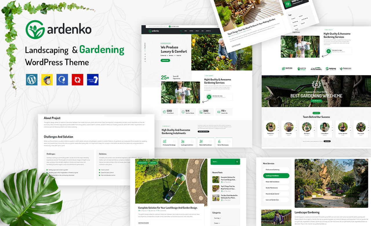 Gardenko Gardening and Landscaping WordPress Theme