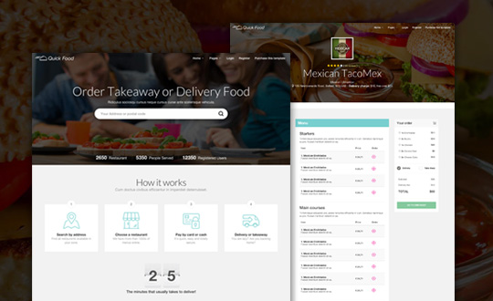 QuickFood Delivery or Takeaway Food Template