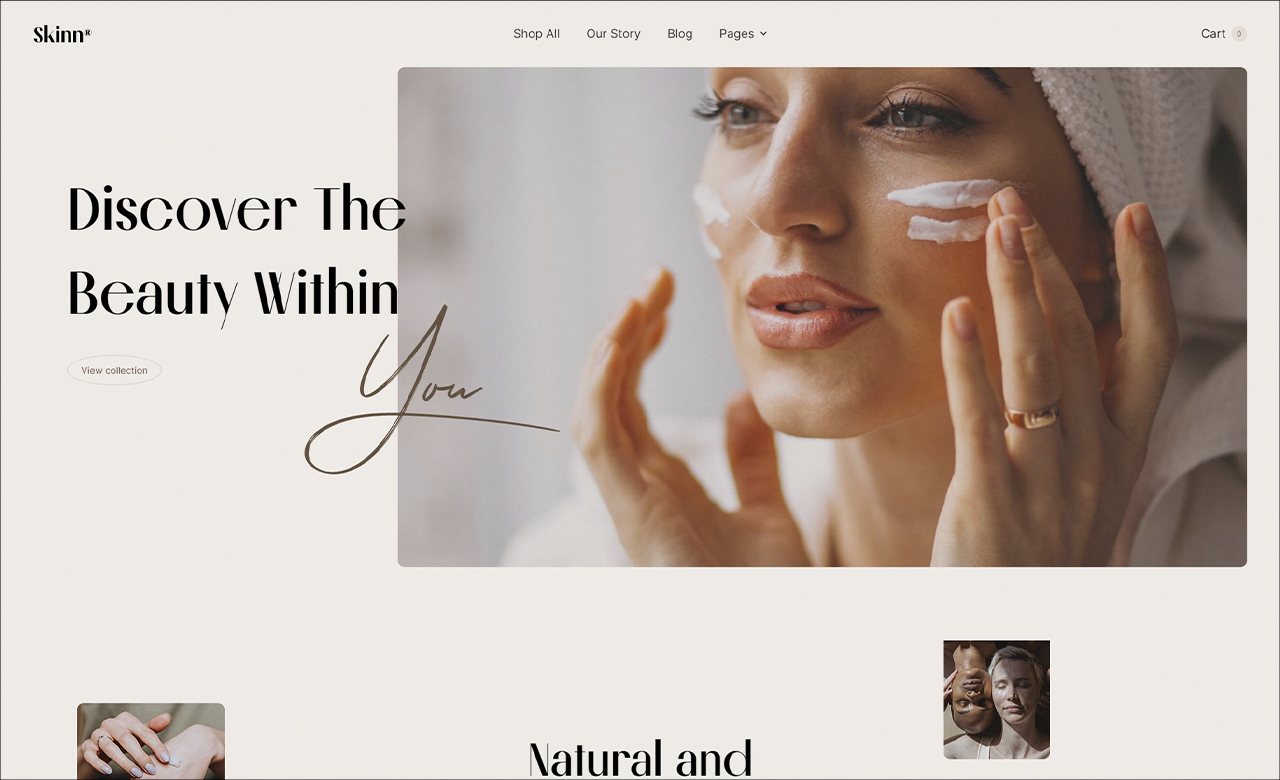 Skinn Beauty Website Template