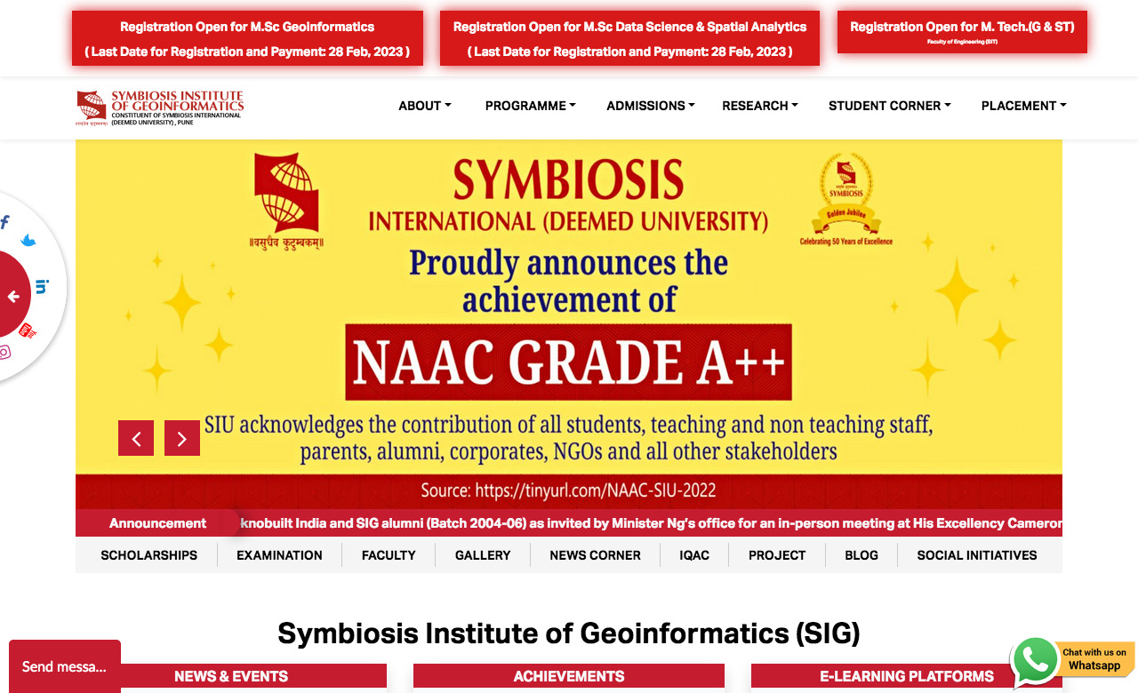 Symbiosis Institute of Geoinformatics 