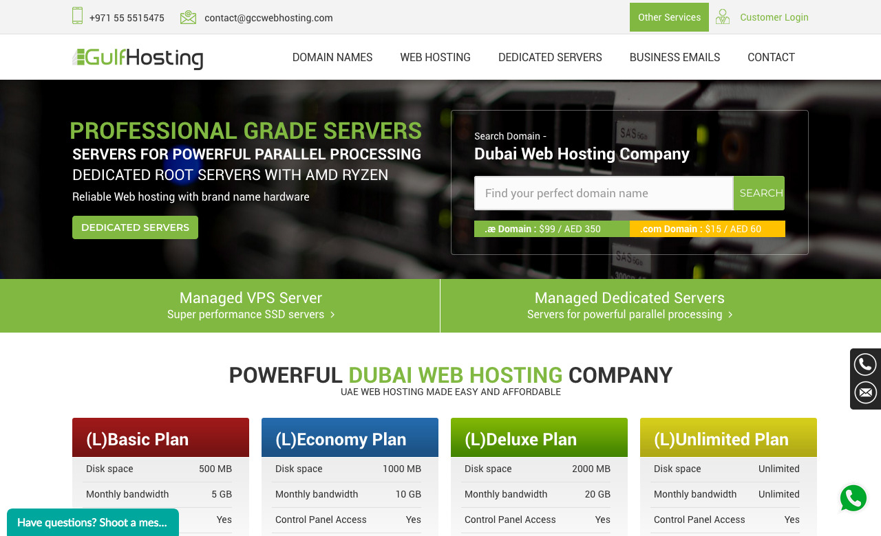 GCC Web Hosting Dubai