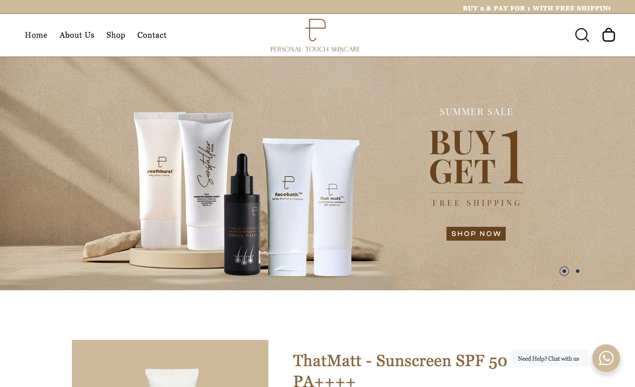 Personal touch skincare