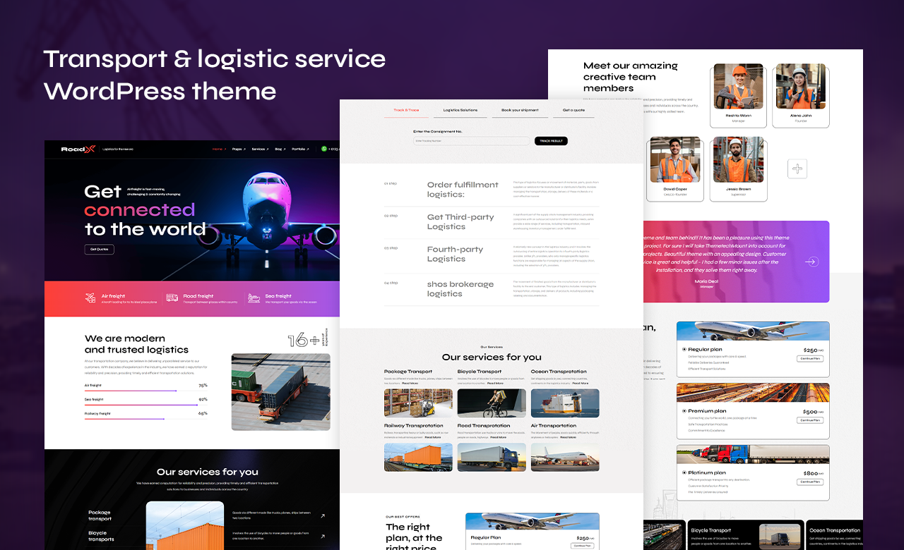 Roadx Movers and Logistics Services WordPress Theme