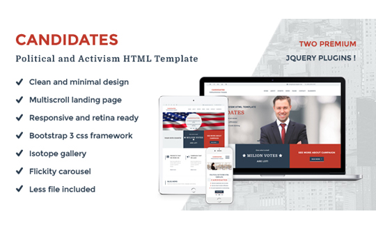 Candidates Political and Activism HTML5 Template