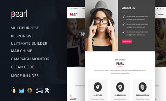 Pearl HTML Multipurpose Email Template  Builder