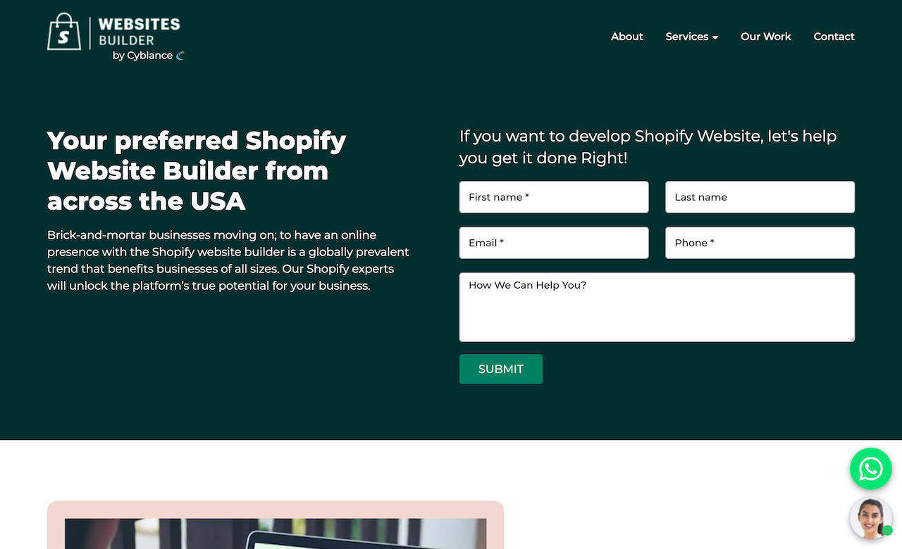 Shopify website Builder