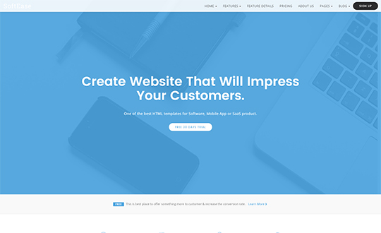 SoftEase Multipurpose Software or SaaS Product Template