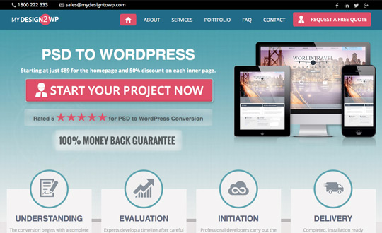 PSD to Wordpress Company