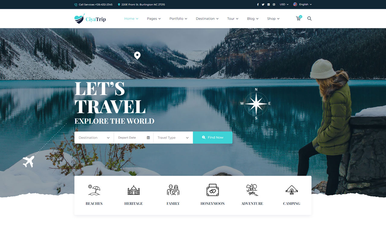 Ciyatrip Tour Travel Hotel Booking HTML Template