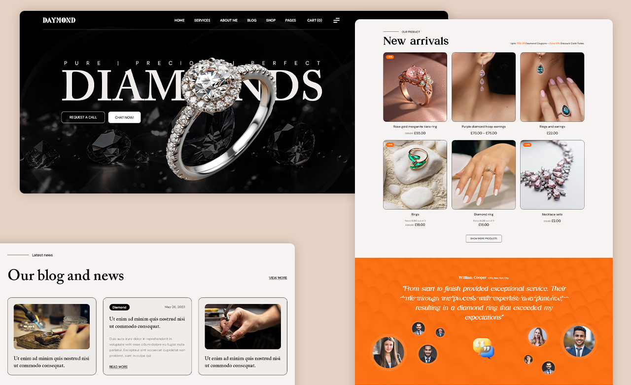 Crysto Diamond Manufacturer and Store WordPress Theme