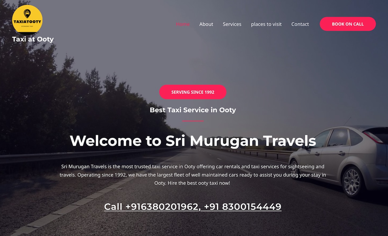 Taxi at Ooty