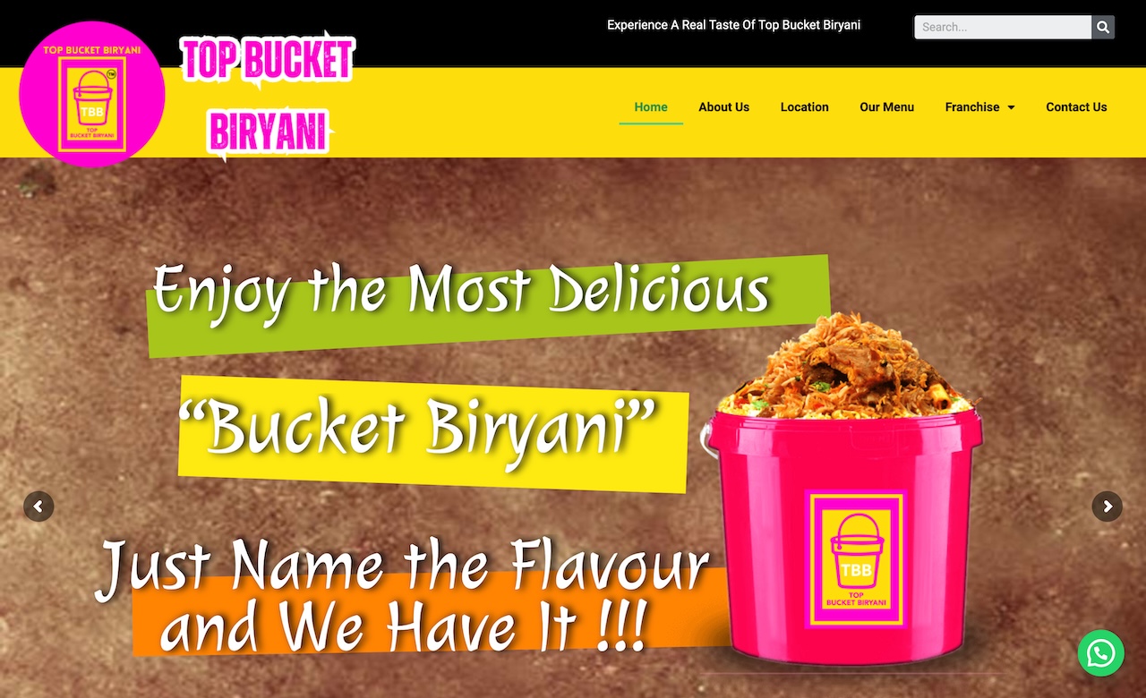 Top bucket biryani