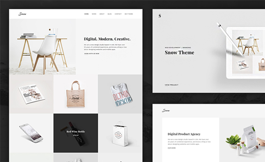 Snow Minimal and Clean HTML Portfolio Template