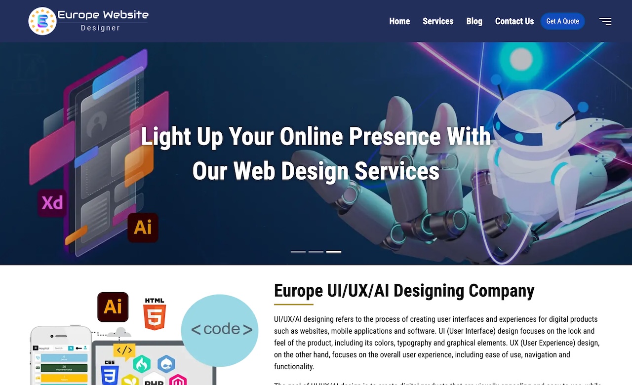 Europe Website Designer