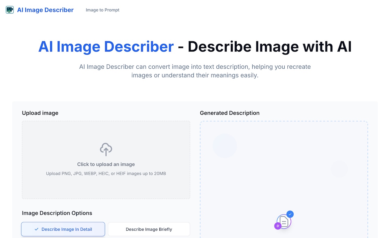AI Image Describer
