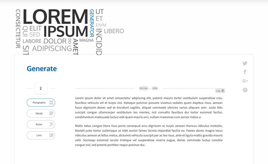 Lorem Ipsum Generator