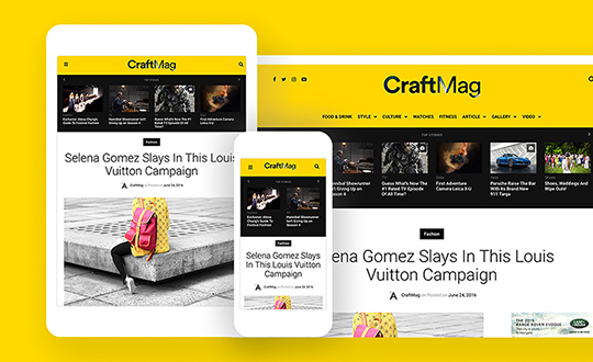 CraftMag a Responsive Magazine News Theme