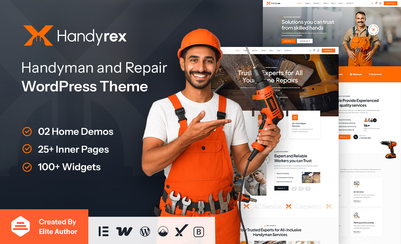 Handyrex Handyman Services  Repair WordPress Theme