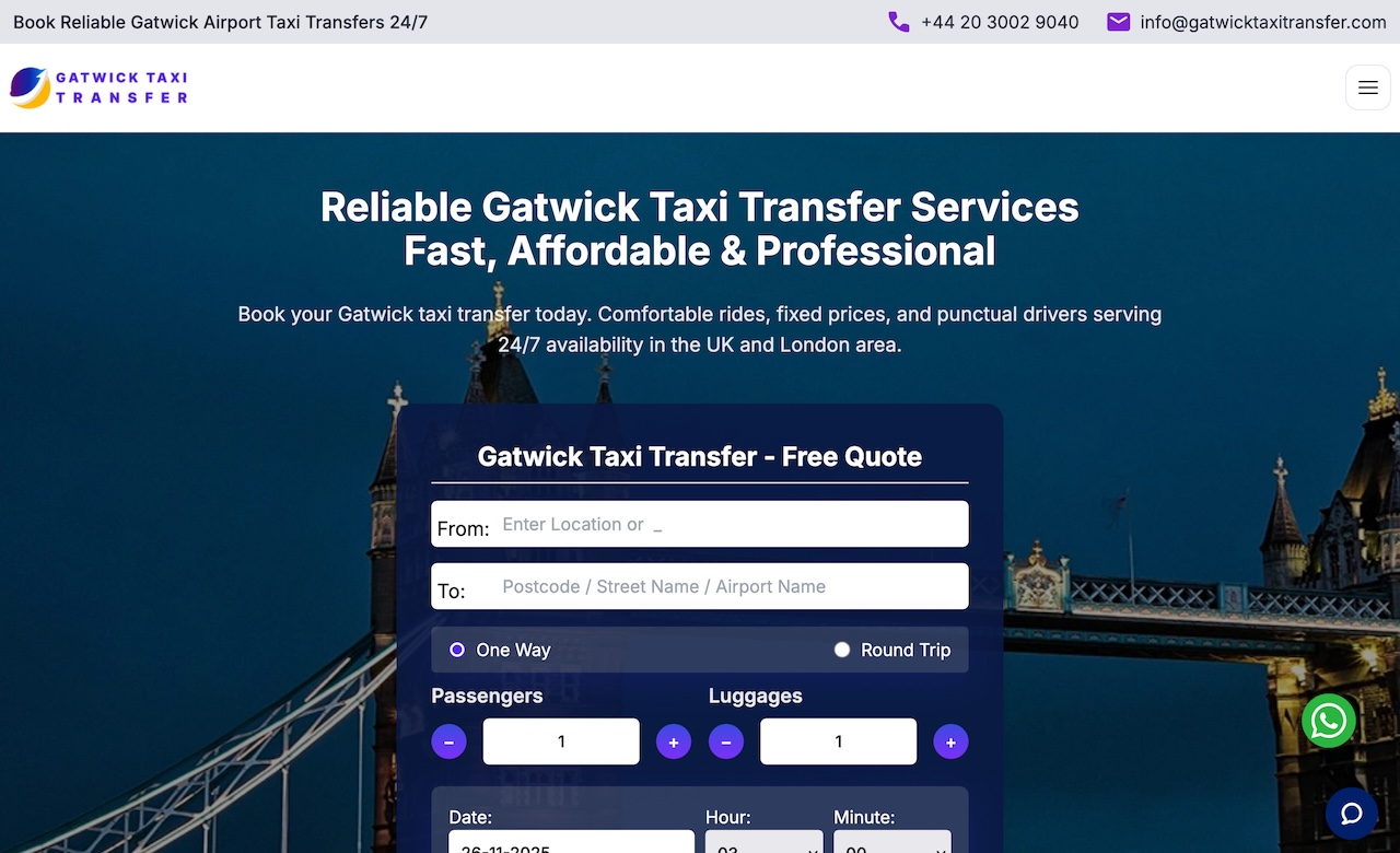 Gatwick Taxi Transfer
