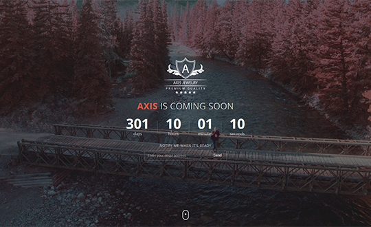 Axis Responsive Coming Soon Template