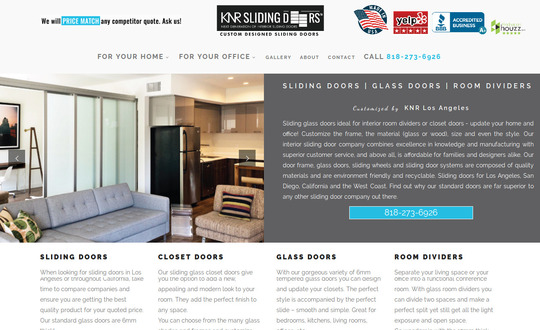 KNR Sliding and Glass Doors  Room Dividers Los Angeles