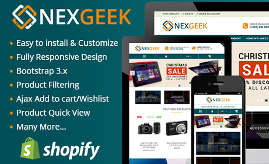 NexGeek Multipurpose Responsive Shopify Theme