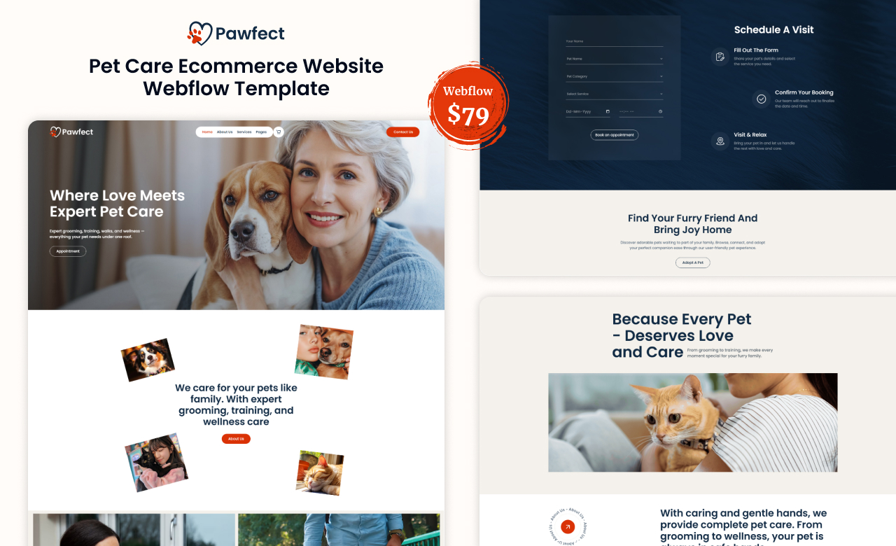 Pawfect Webflow Template