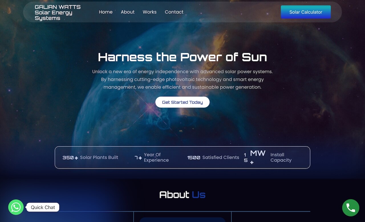 Galian Watts Solar Energy Systems