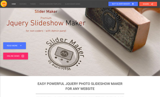 jQuery photo slideshow maker