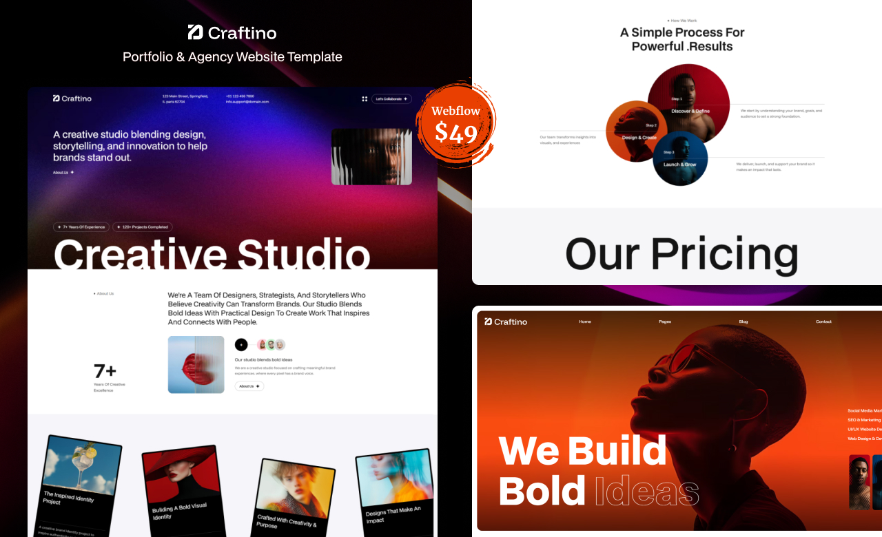 Craftino Webflow Template