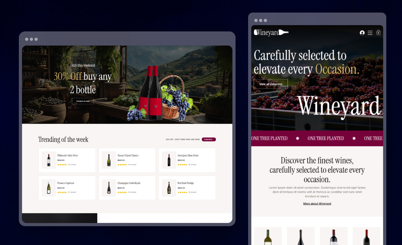 Wineyard Wix Template