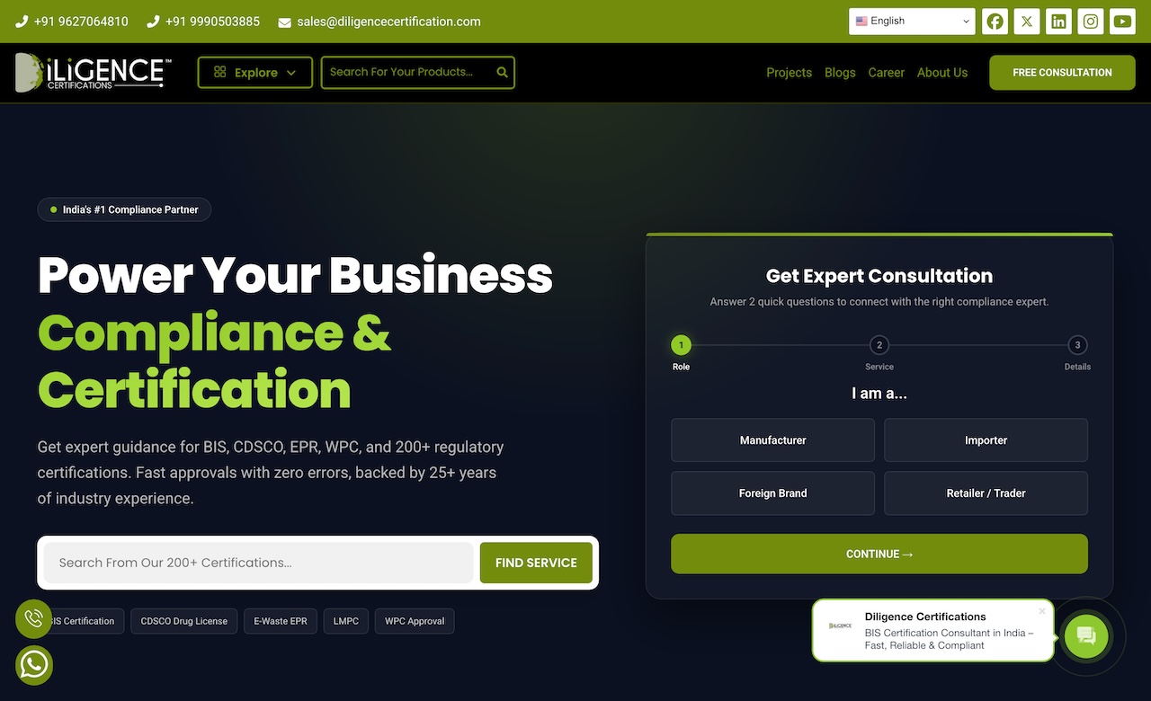 Diligence Certifications