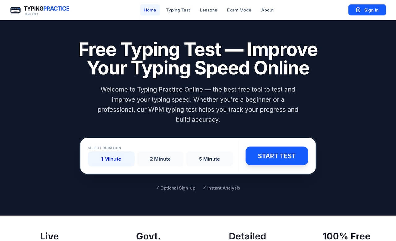 Typing Practice Online