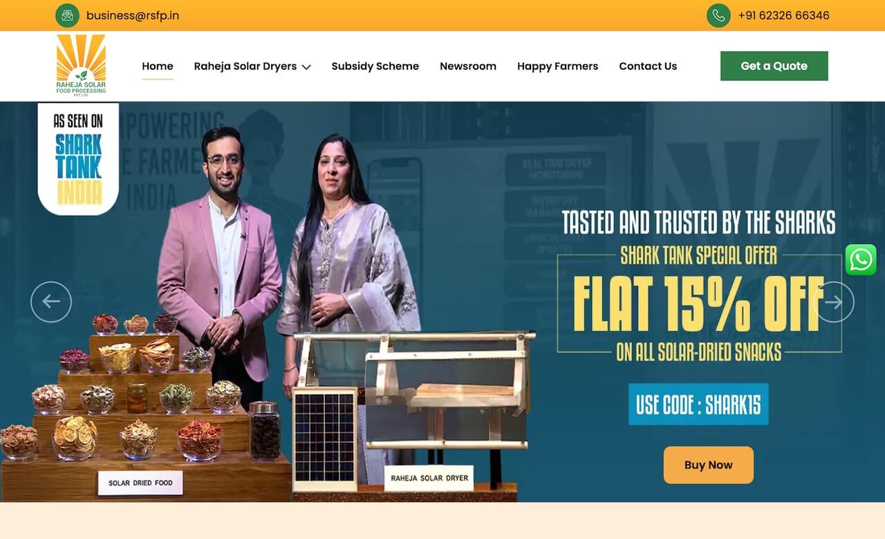 Raheja Solar Food Processing