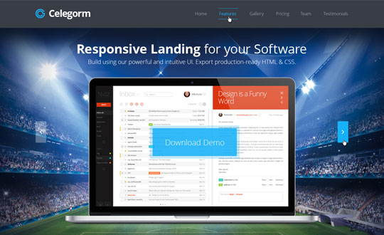 Celegorm Software App Bootstrap Landing Page