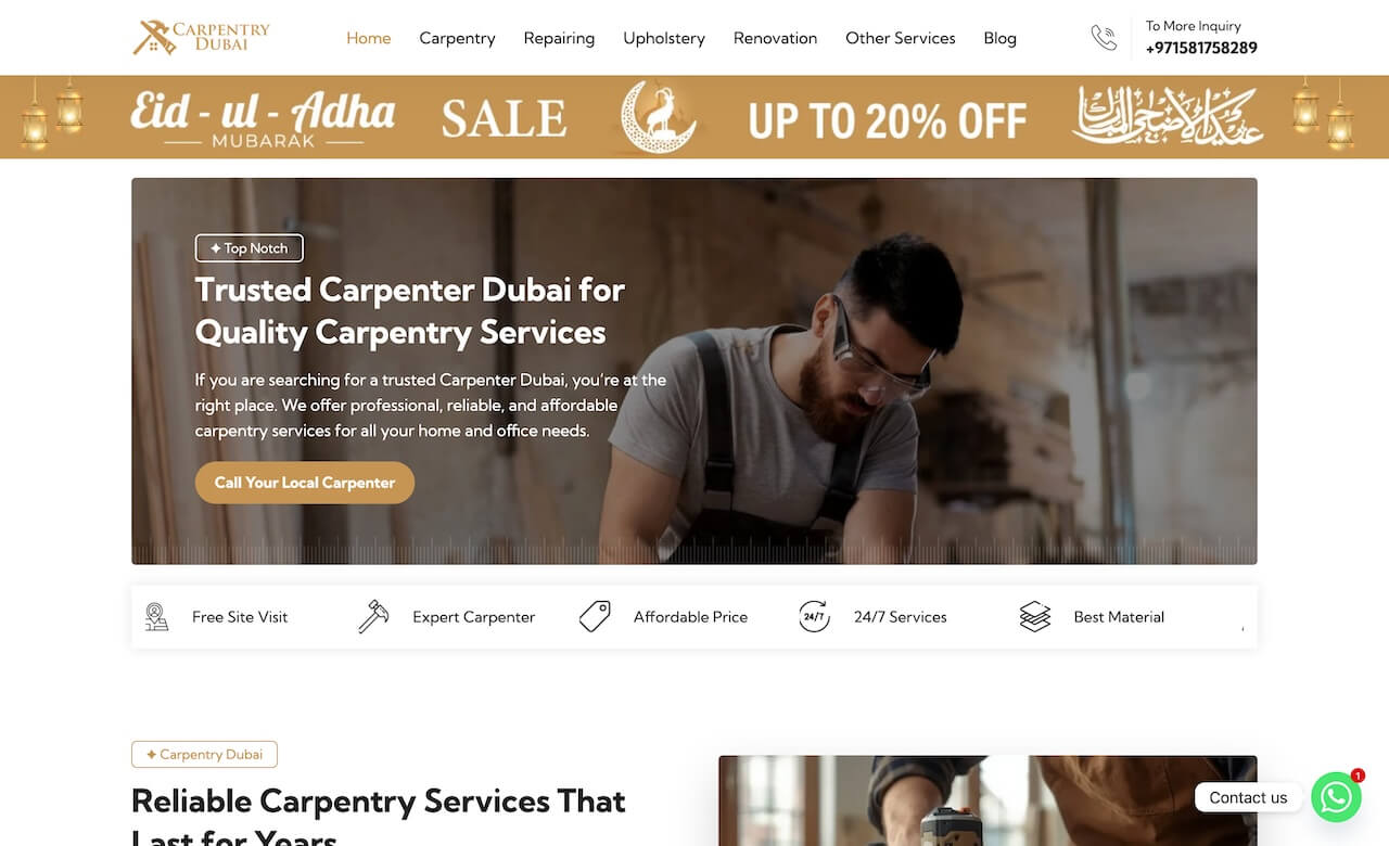 Carpenter in Dubai
