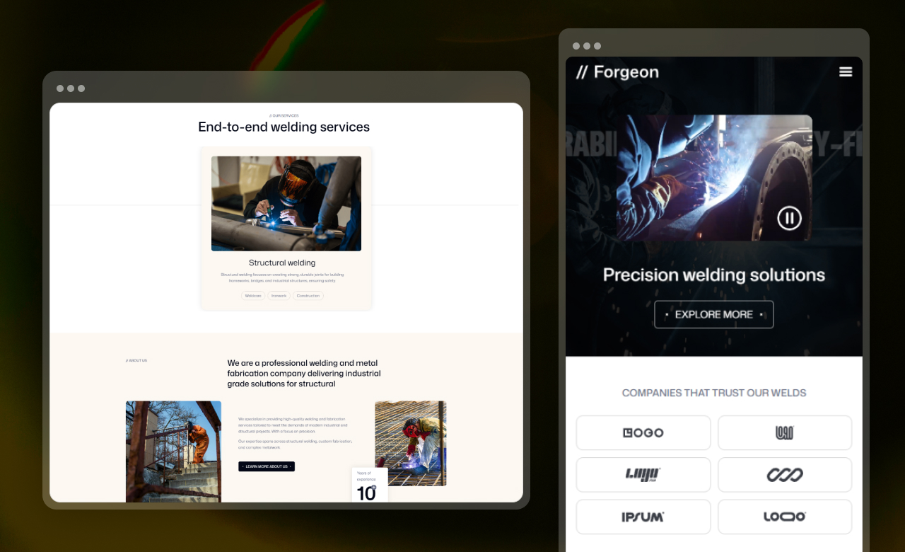 Forgeon Webflow Template