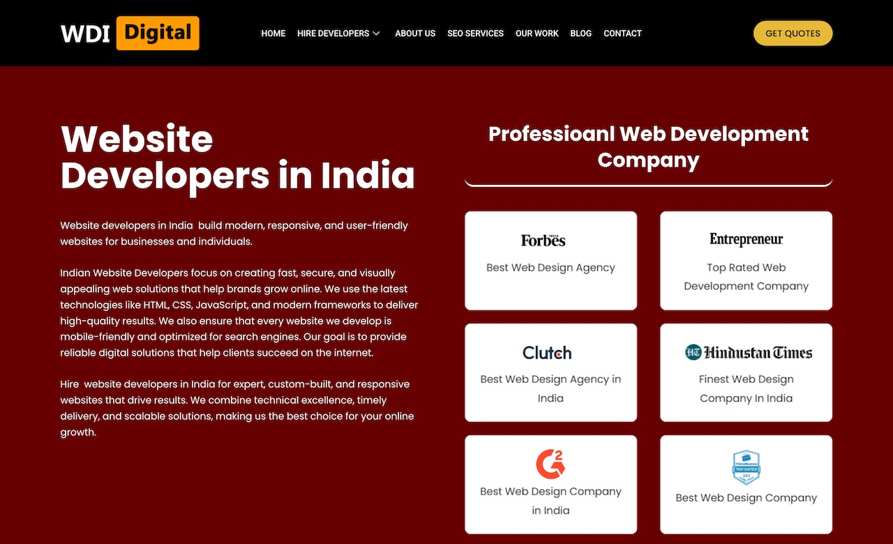 Website Developers in India 