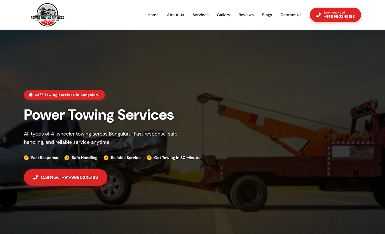 Power Towing Services Bangalore