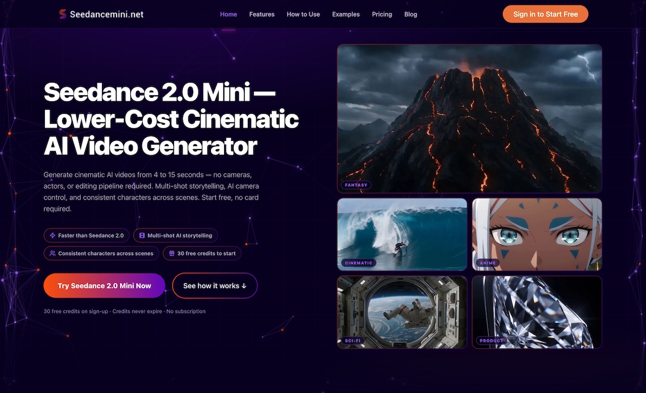 Seedance 2 0 mini